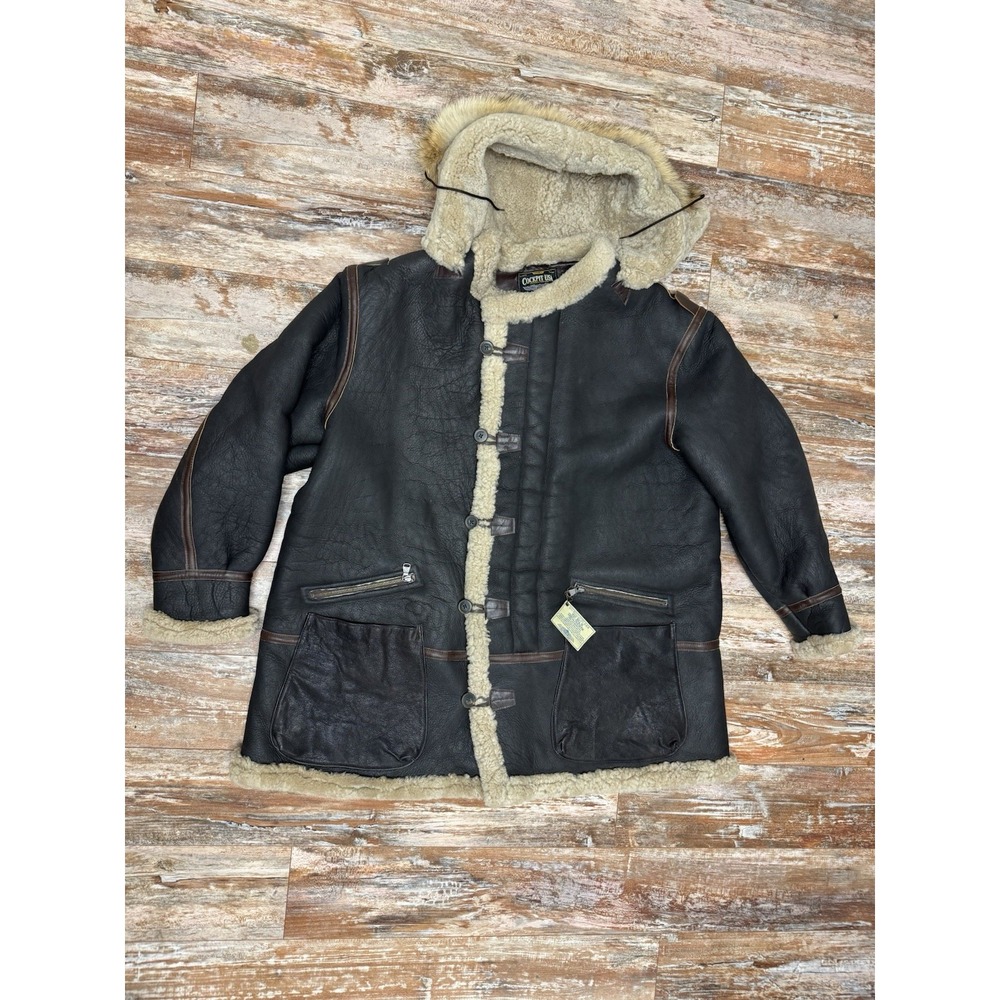 Cockpit USA B-7 Aleutian Sheep Skin Parka Coat Size 52 WWII Style Z21M035 Brown
